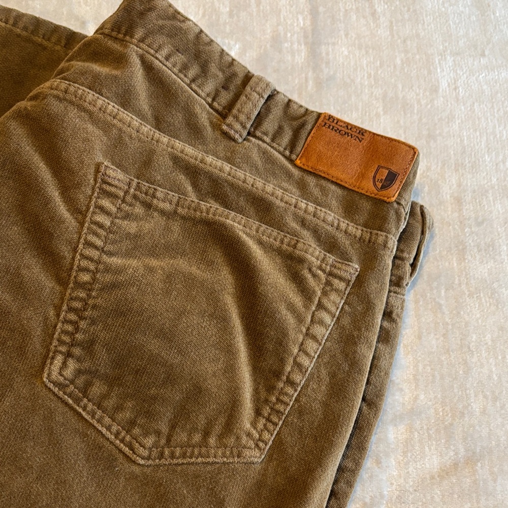 Black Brown 1826 Men's  Brown thin whale Corduroy Pants 38x32 EUC